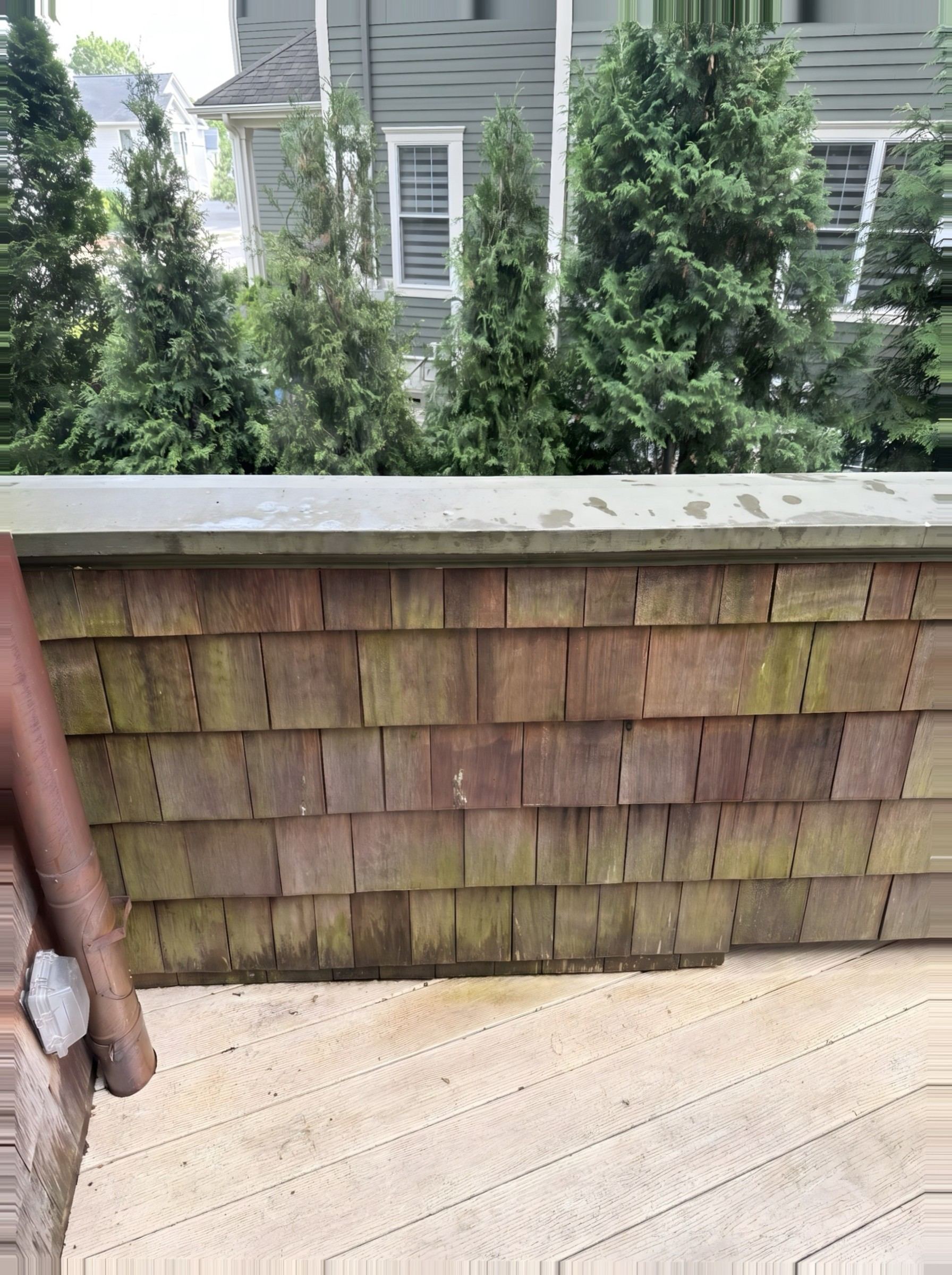 House siding before soft washing